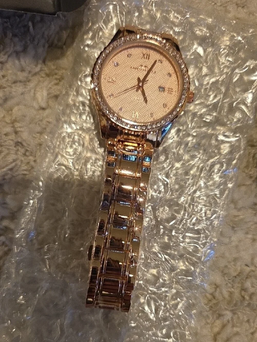 Women's Rose Gold Bracelet Watch - Elegant Link Strap